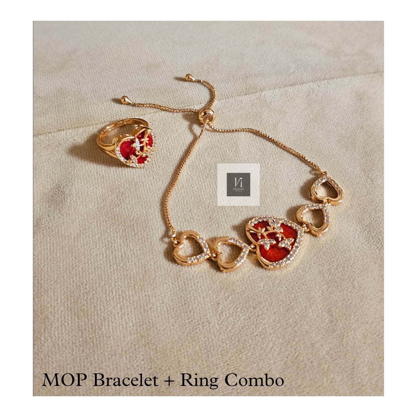 Mop Bracelet Ring Combo
