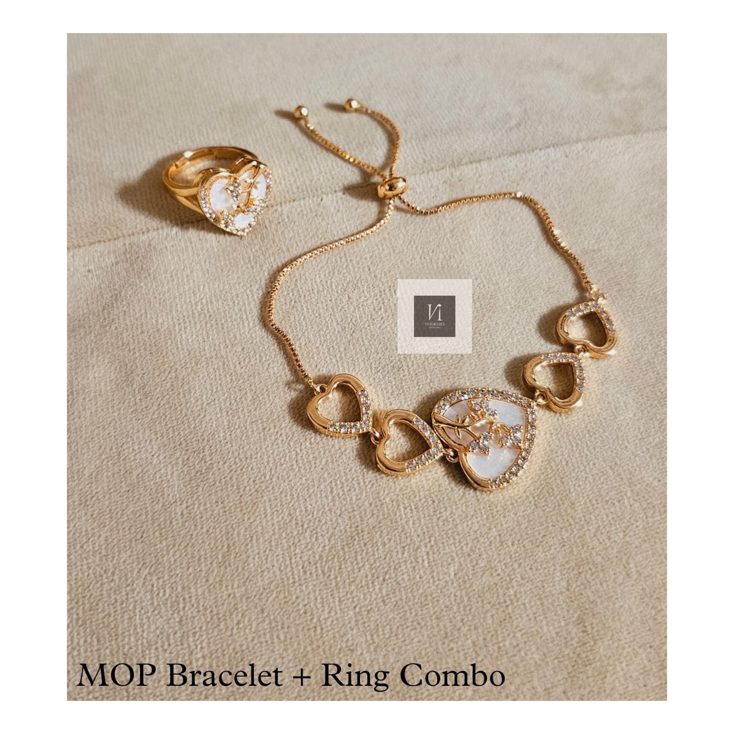 Mop Bracelet Ring Combo