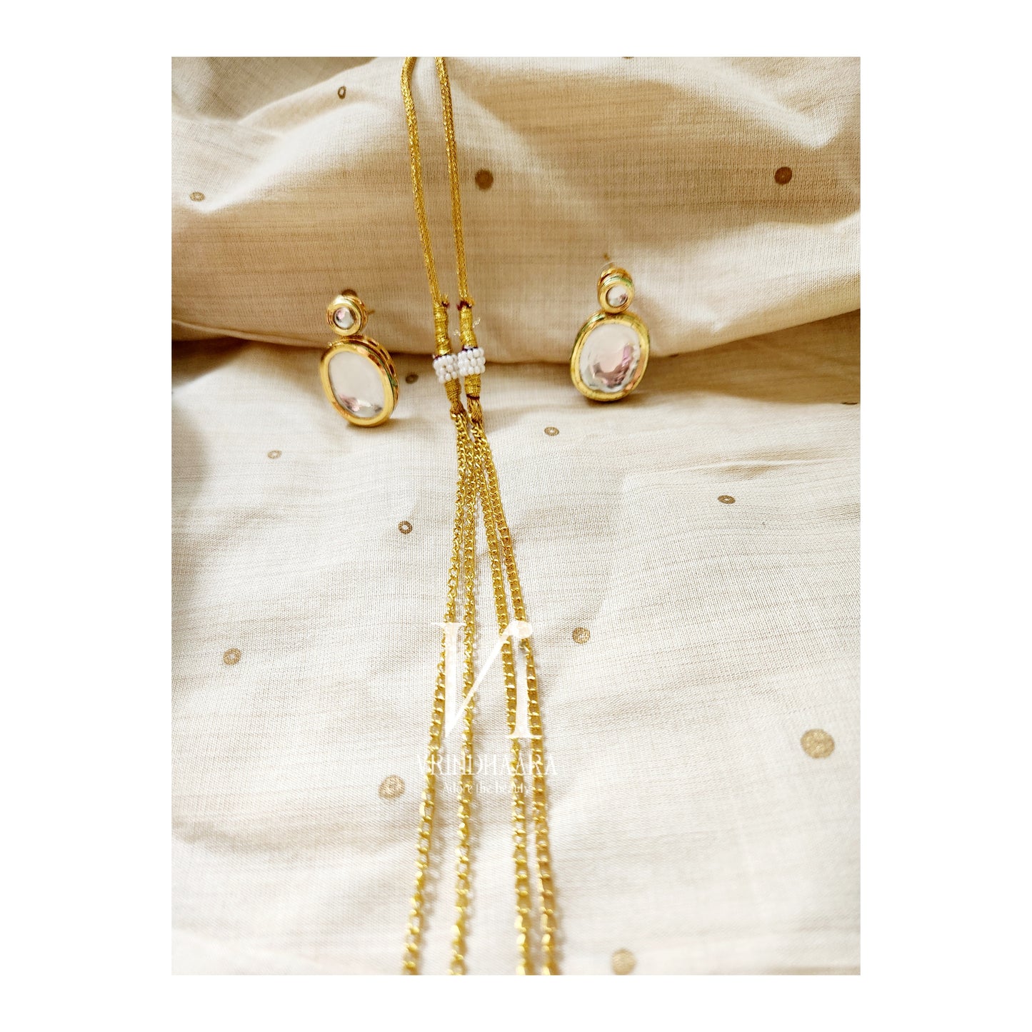 Mirror Stoned Long Chain Set
