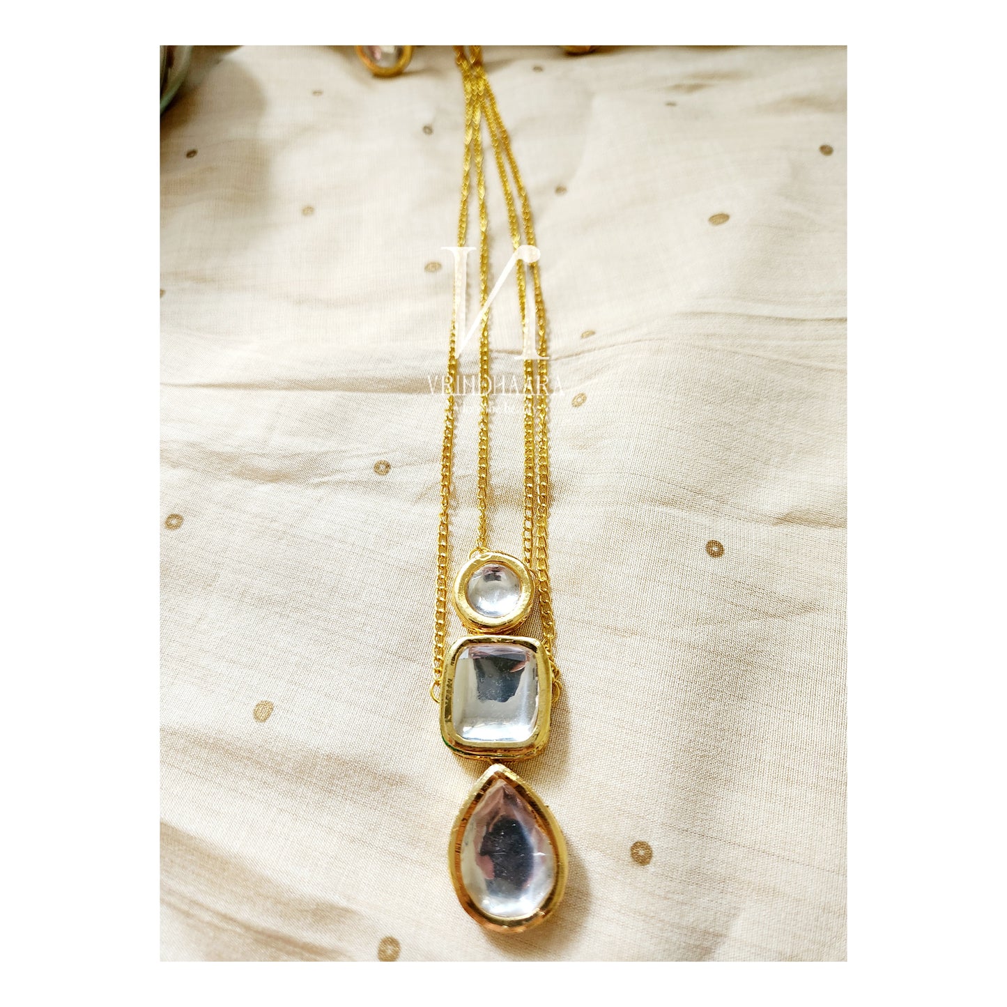 Mirror Stoned Long Chain Set