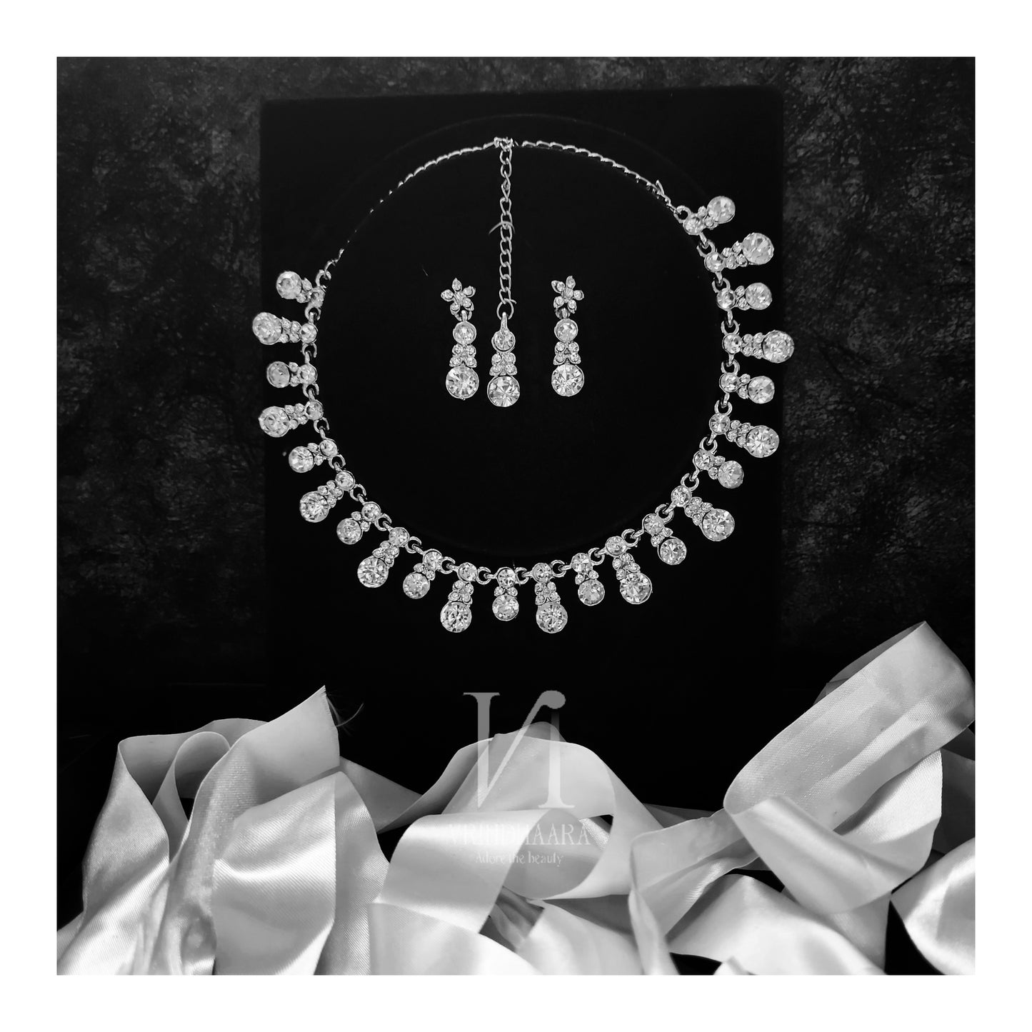 Bridal Silver Necklace Set