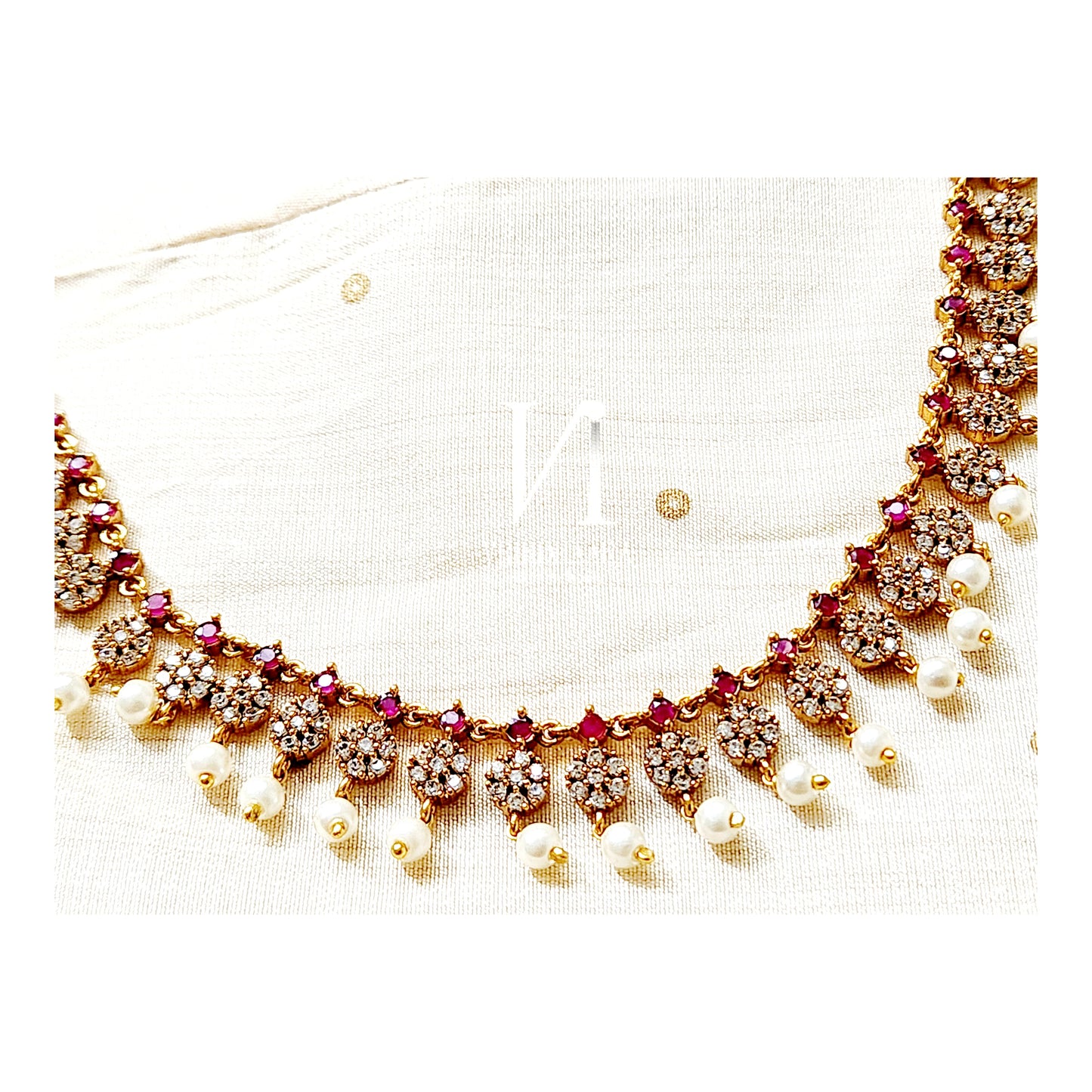 Premium Pearl Drop Necklace Set