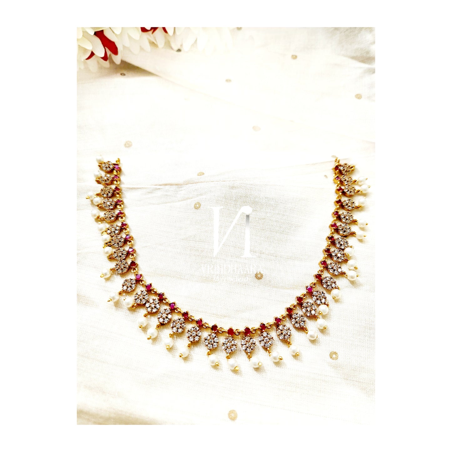 Premium Pearl Drop Necklace Set