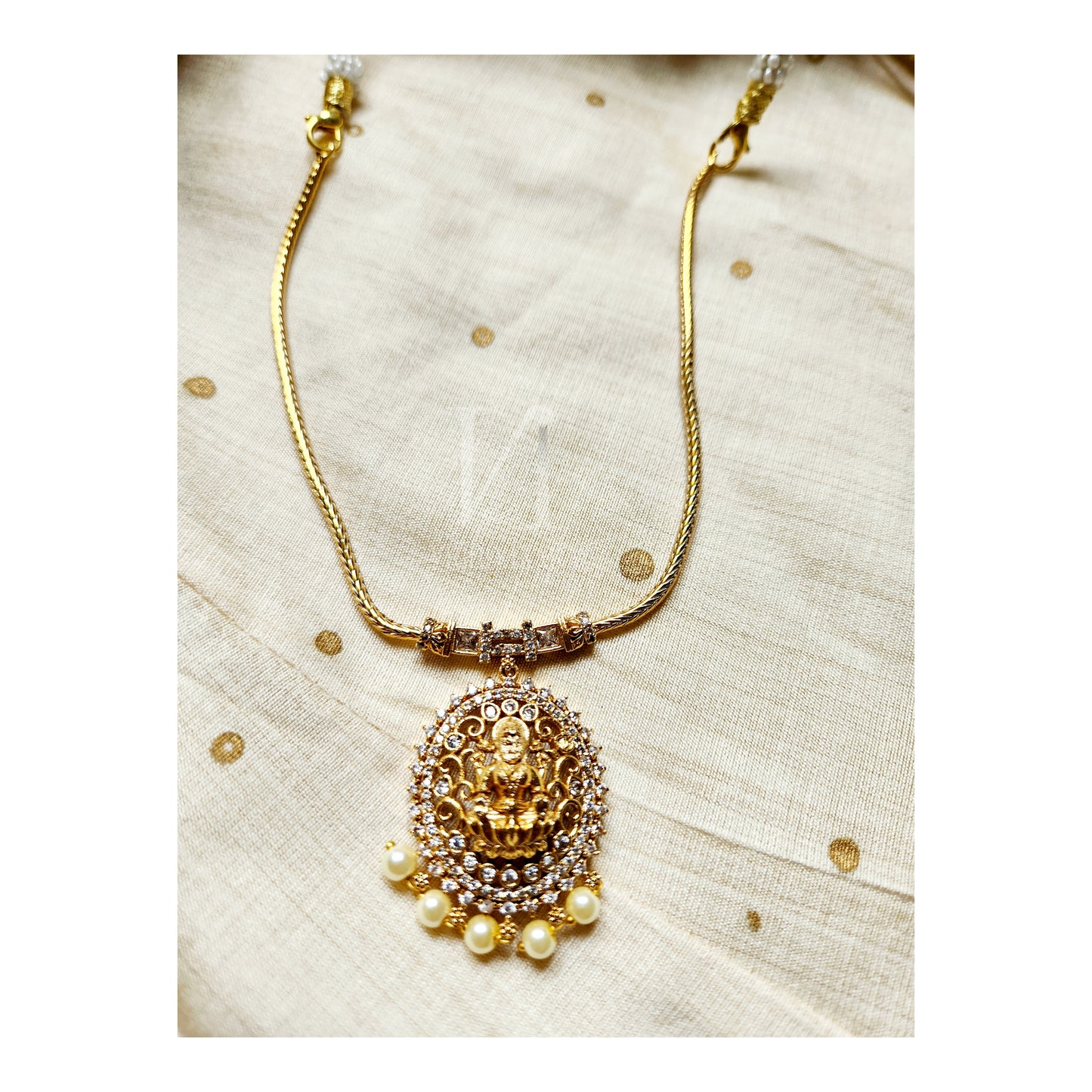 Premium AD Stone Lakshmi Necklace Set/Choker