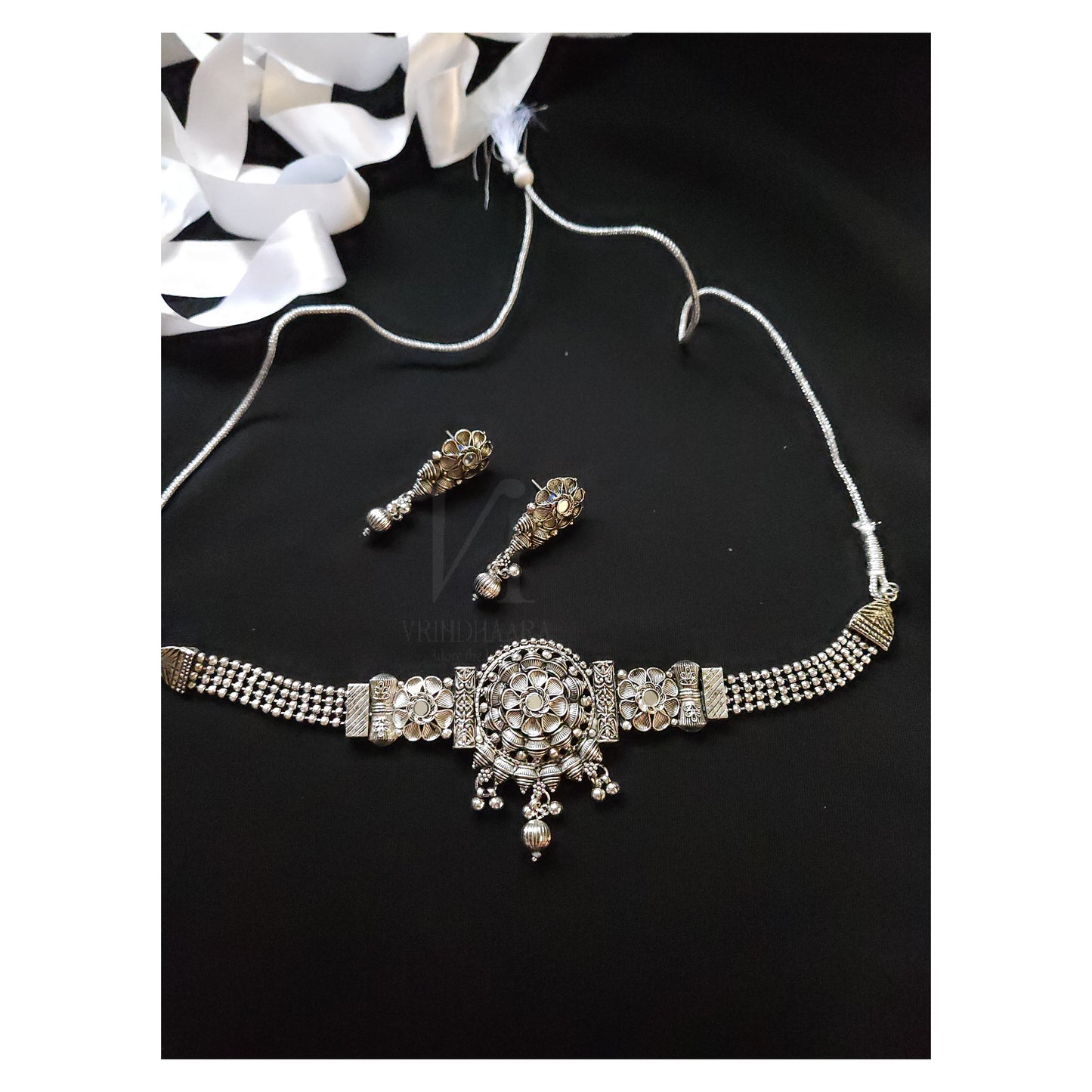Oxidised Choker Set