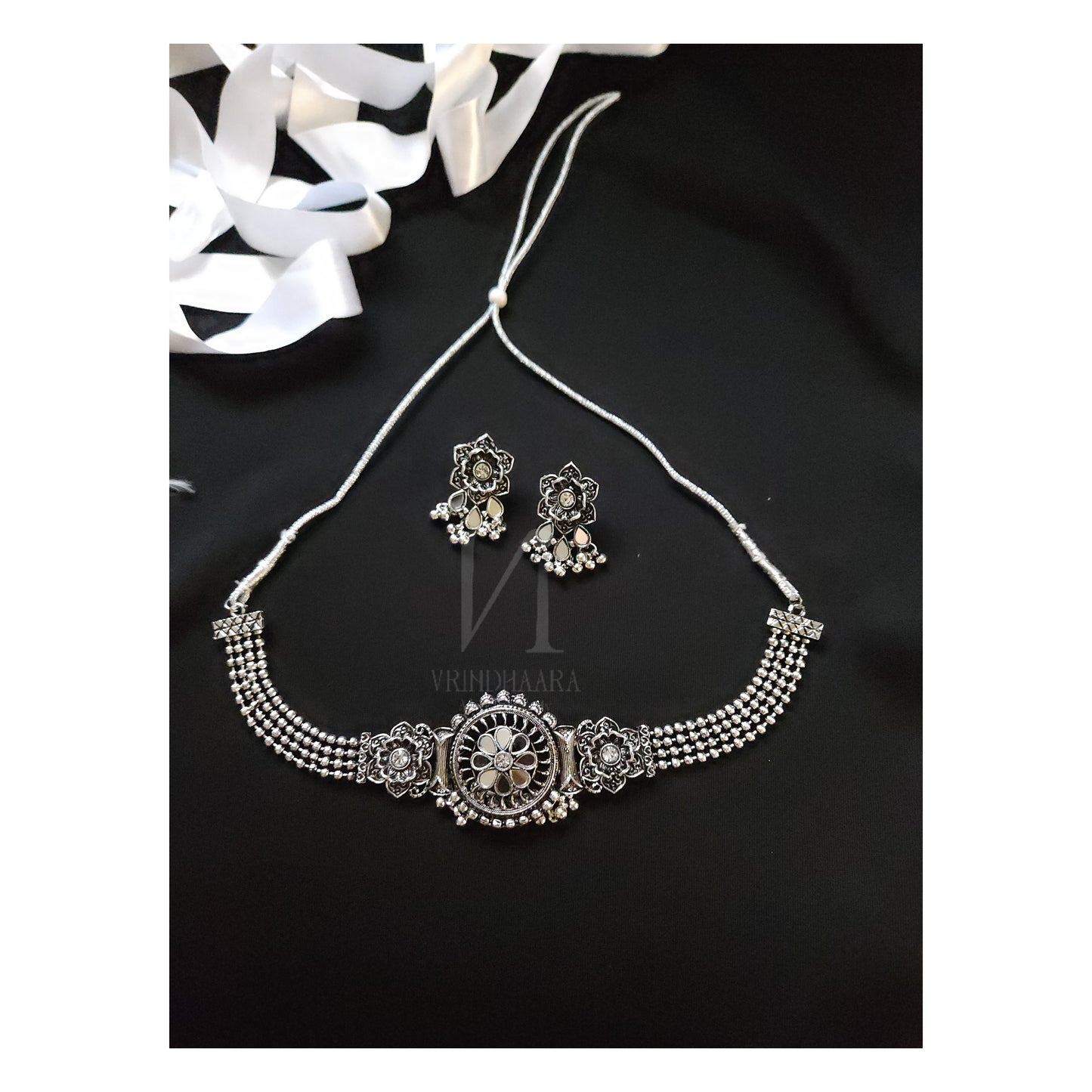 Oxidised Choker Set