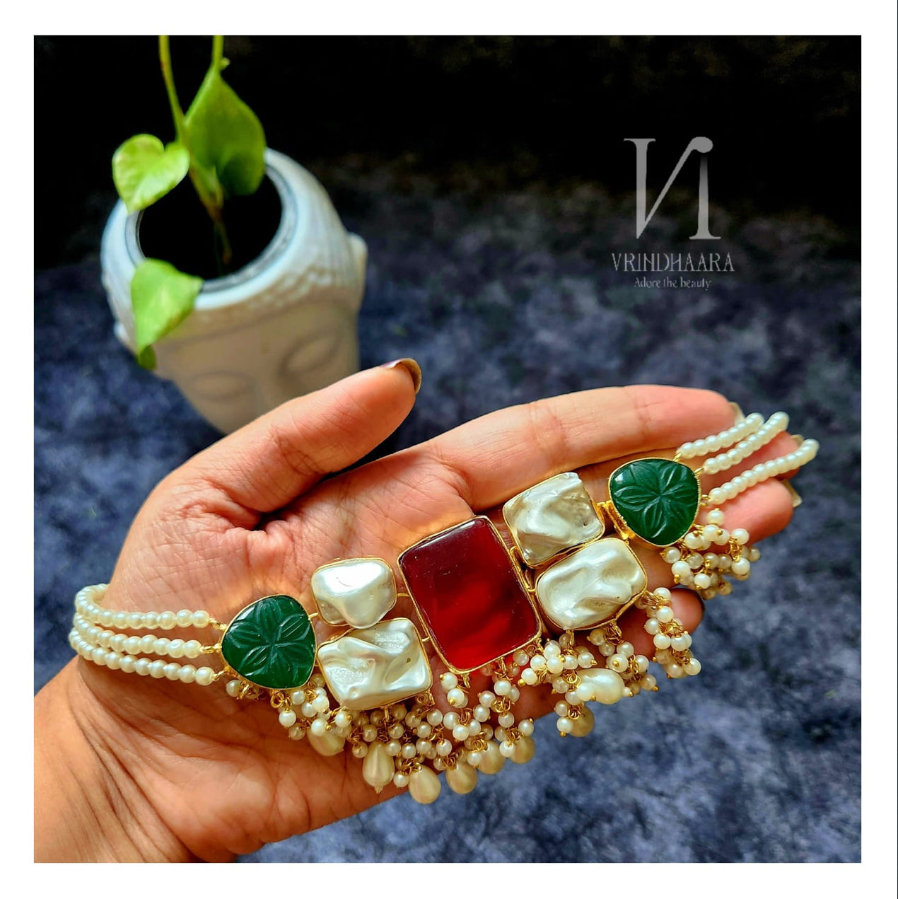 Baroque Pearl Choker Set