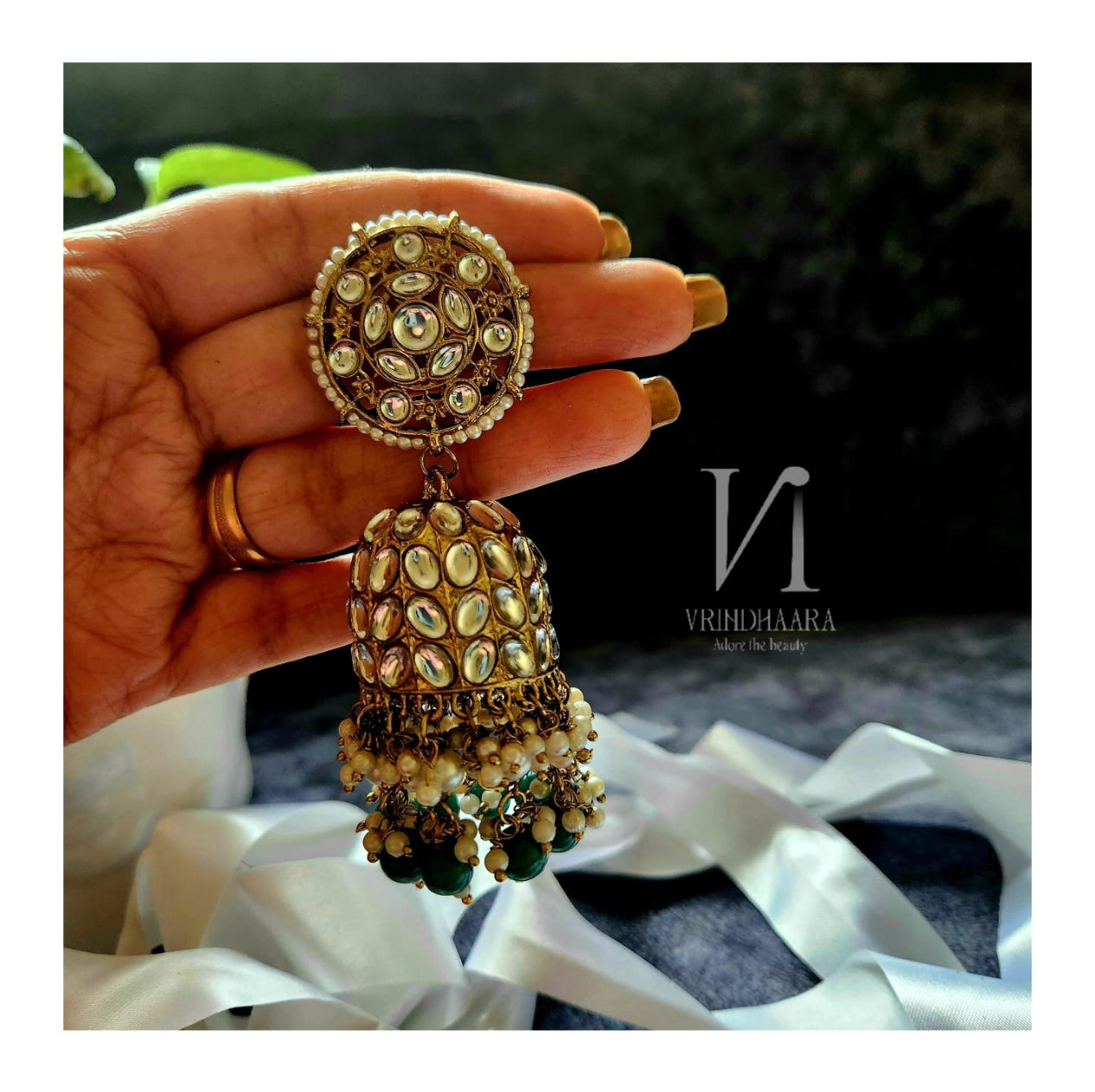 Kundan Beaded Heavy Earrings