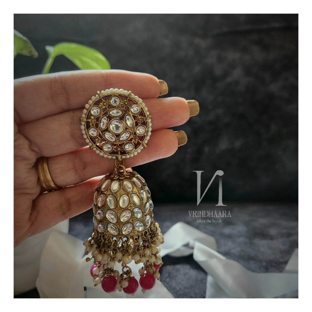 Kundan Beaded Heavy Earrings