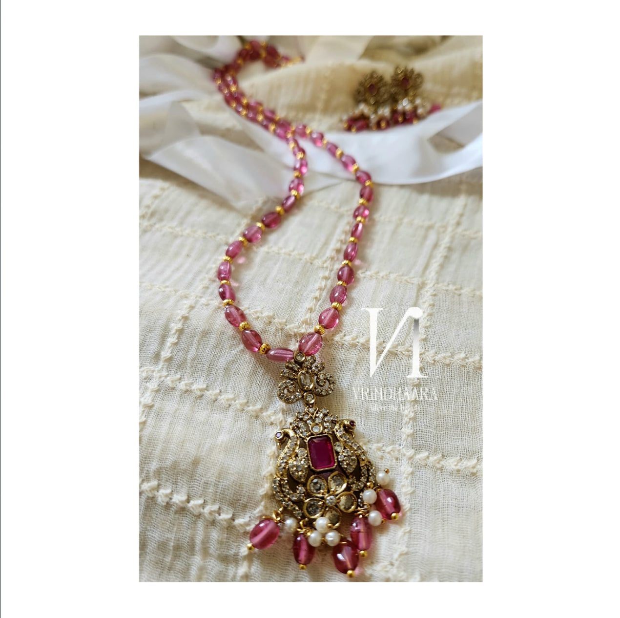 Beaded Long Chain Set