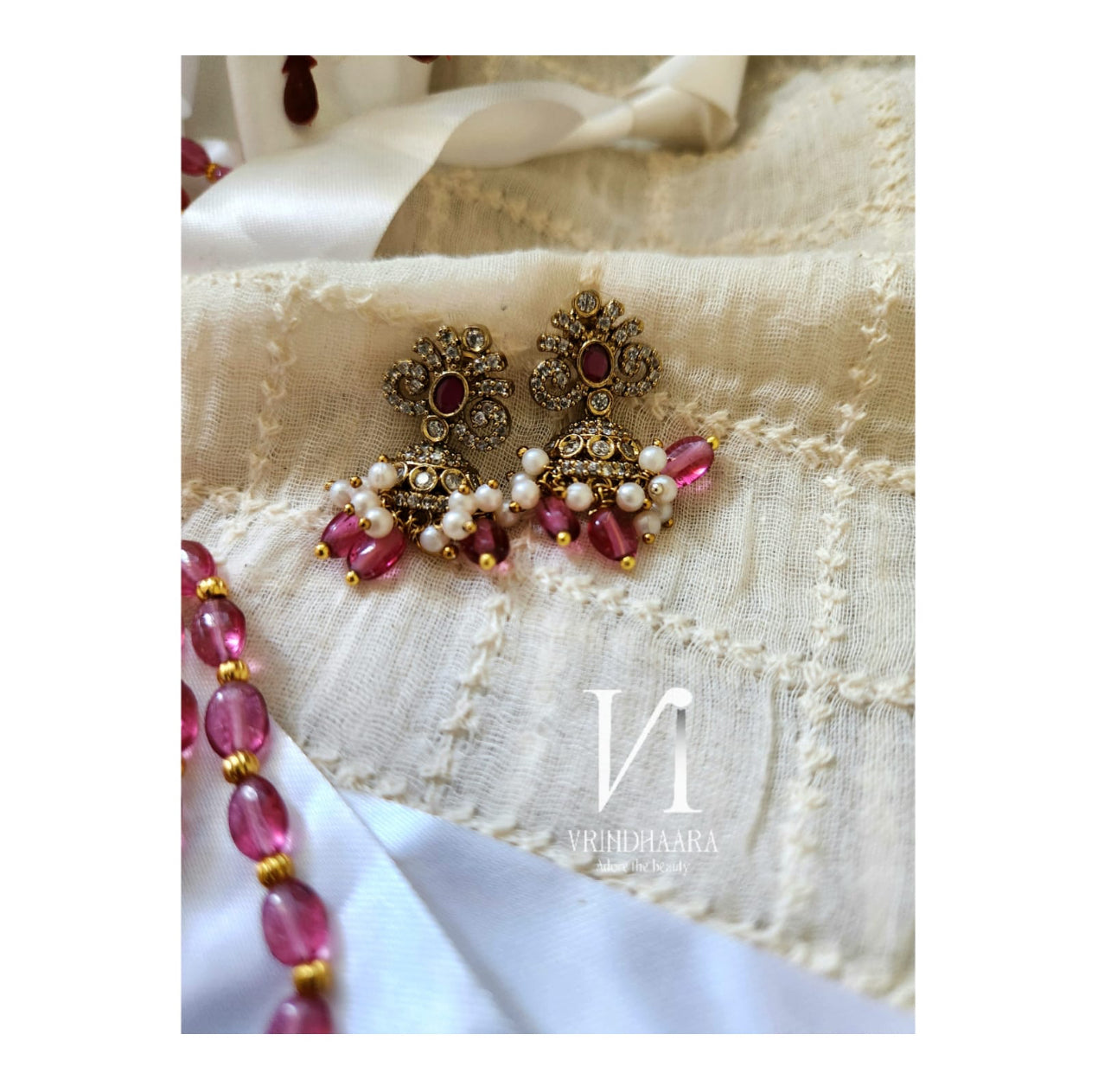 Beaded Long Chain Set