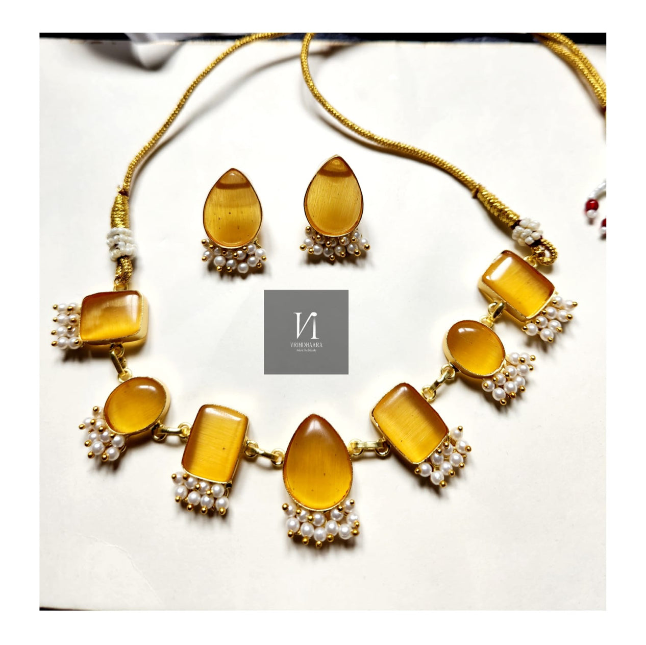 Stone Studded Necklace/Choker Set