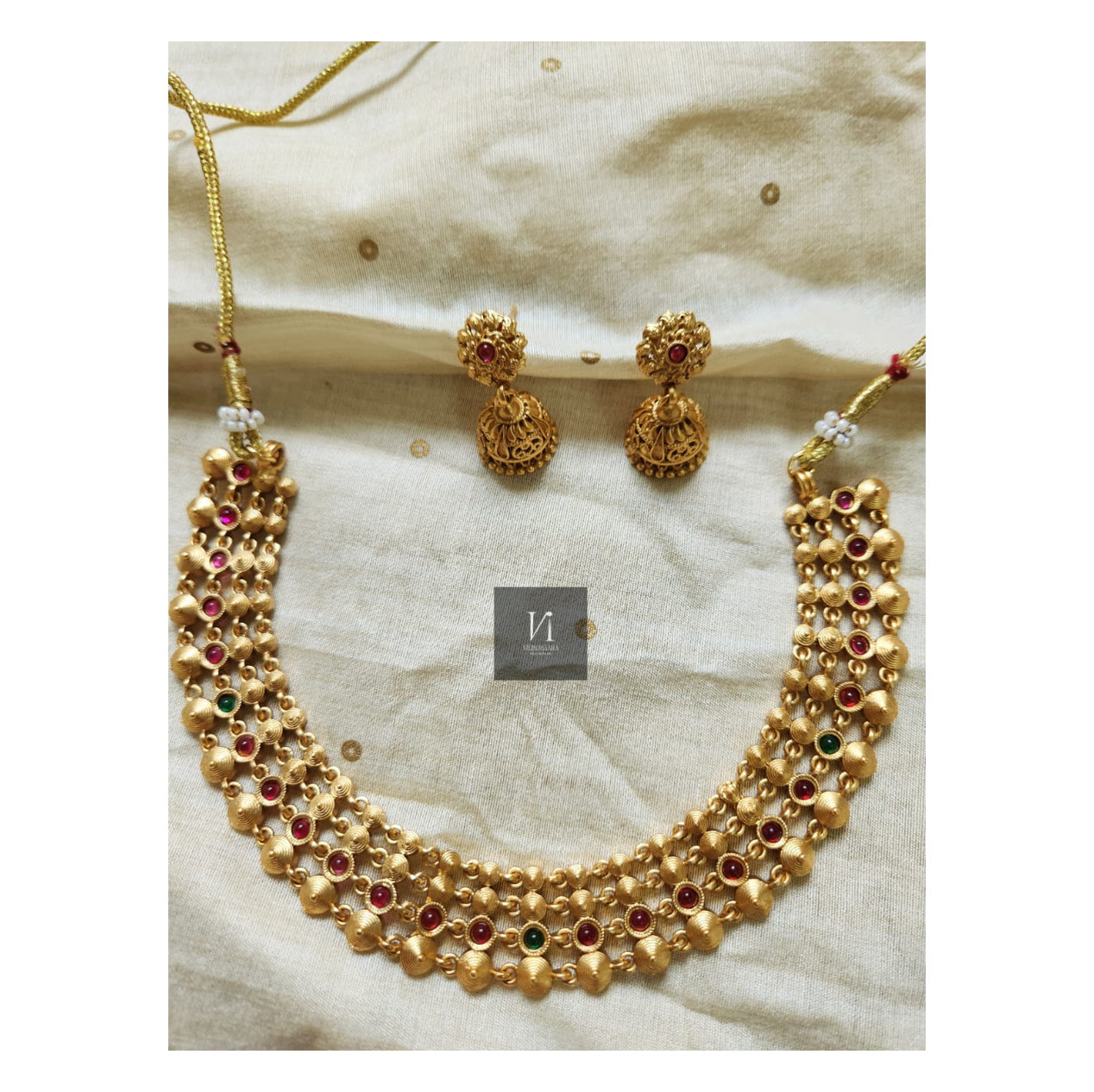 Necklace and Jhumki Set