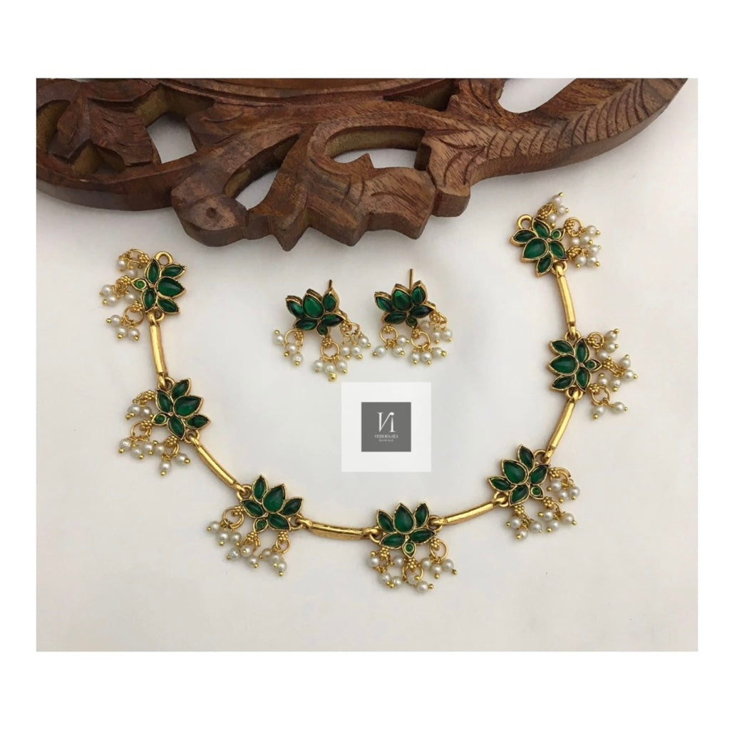Lotus Choker/ Necklace Set