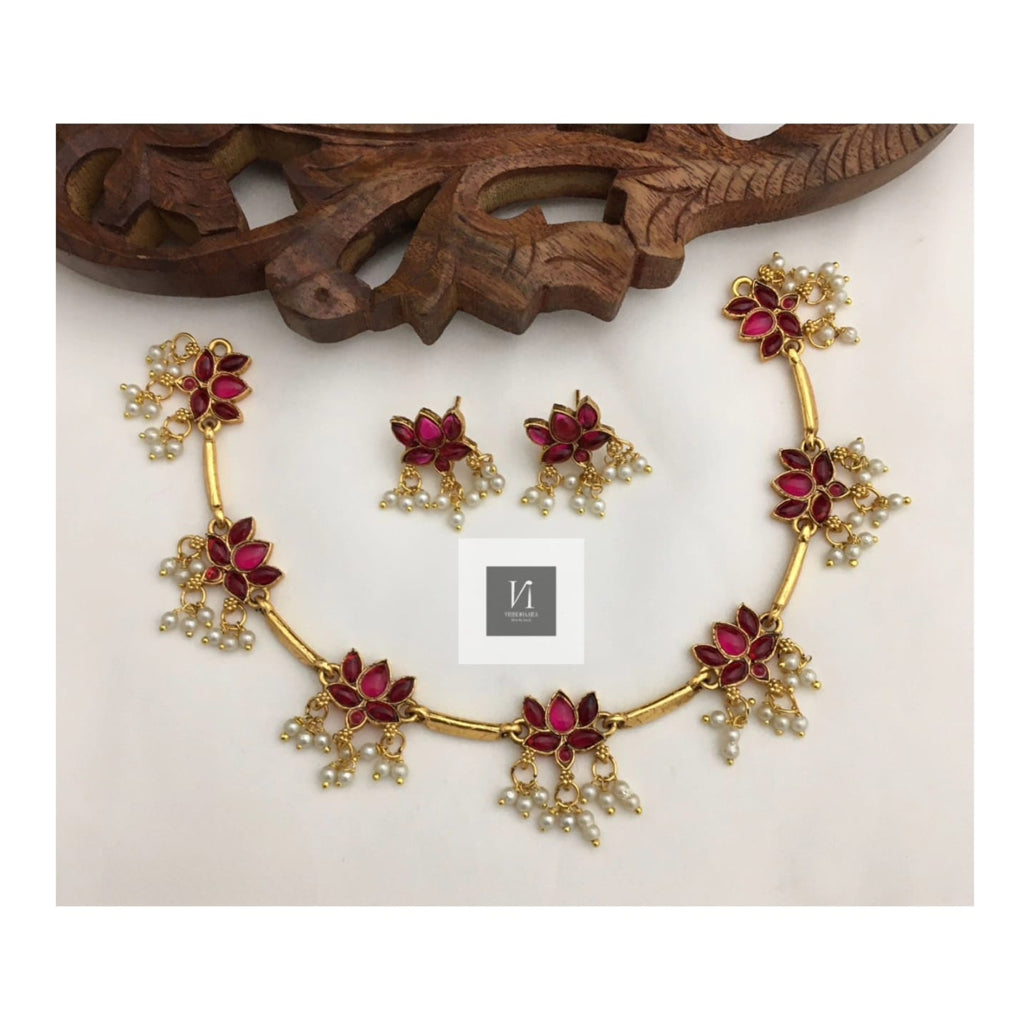 Lotus Choker/ Necklace Set
