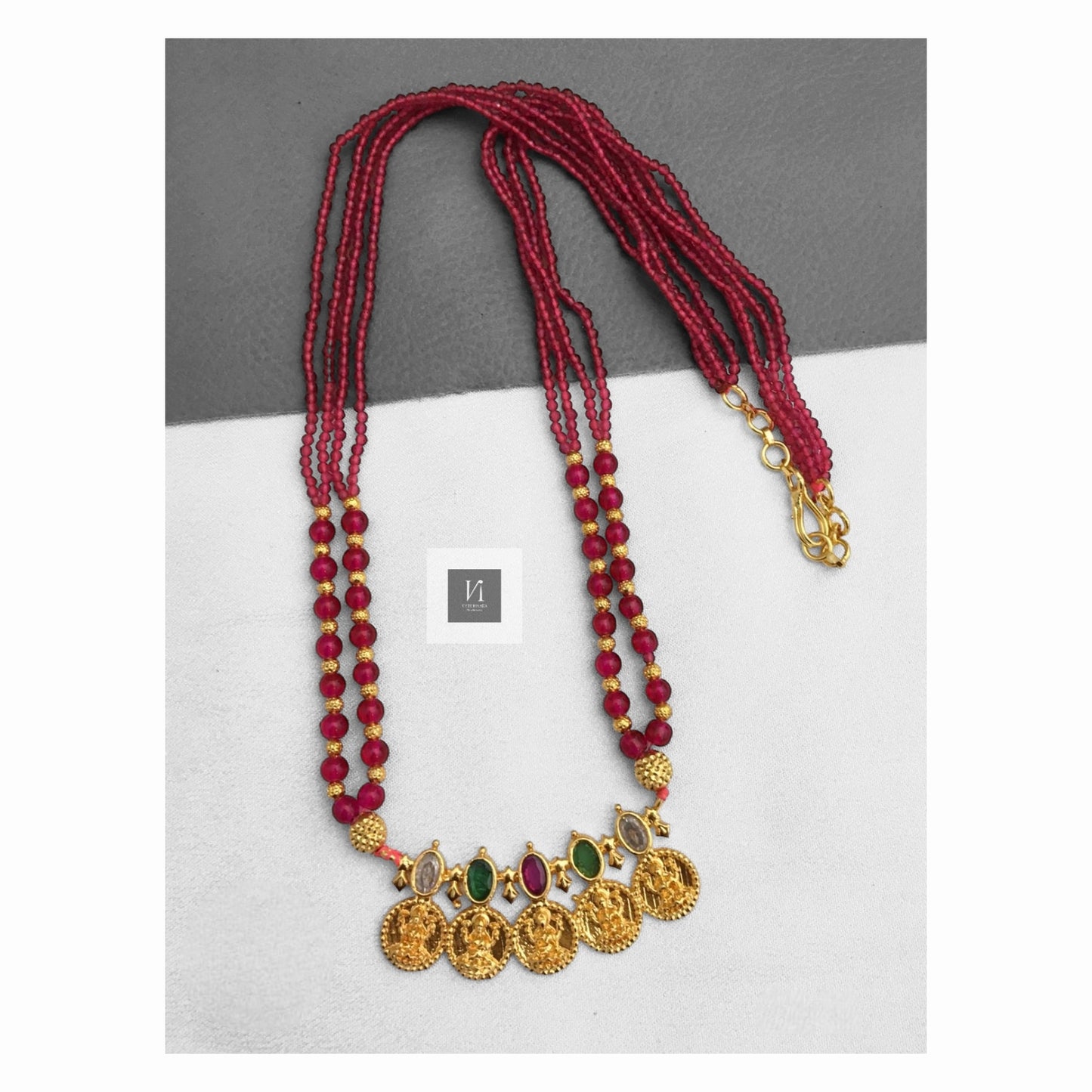 Lakshmi Coin Pearl Chain