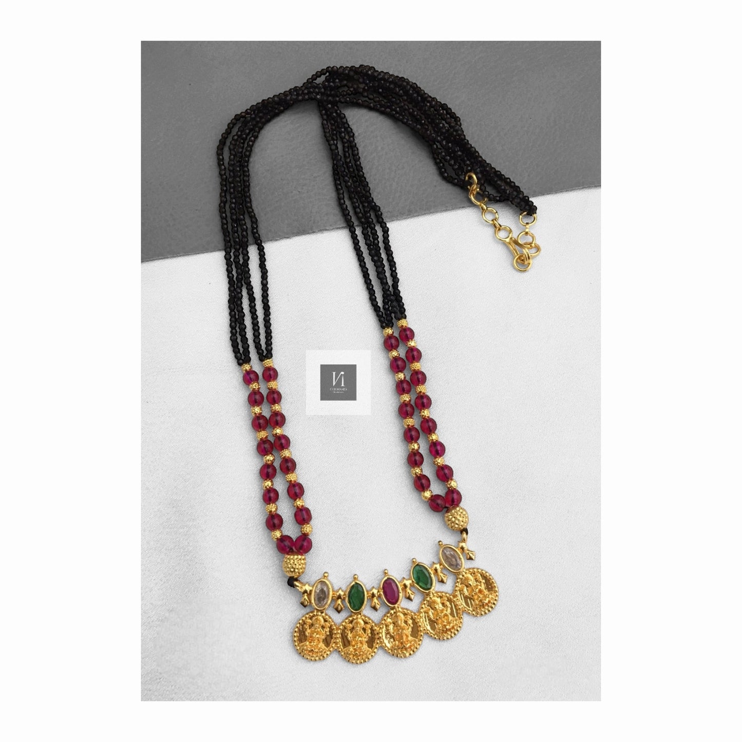 Lakshmi Coin Pearl Chain
