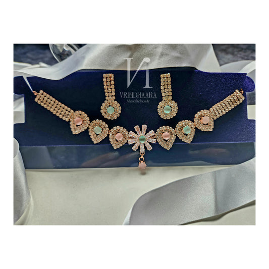 Pastel Rose-gold Necklace Set