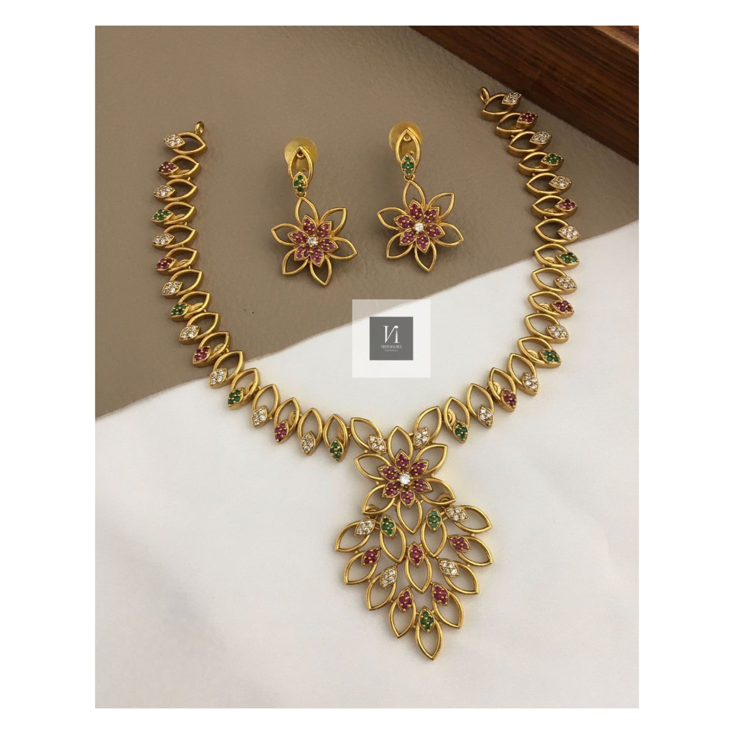 Golden plated Necklace Set