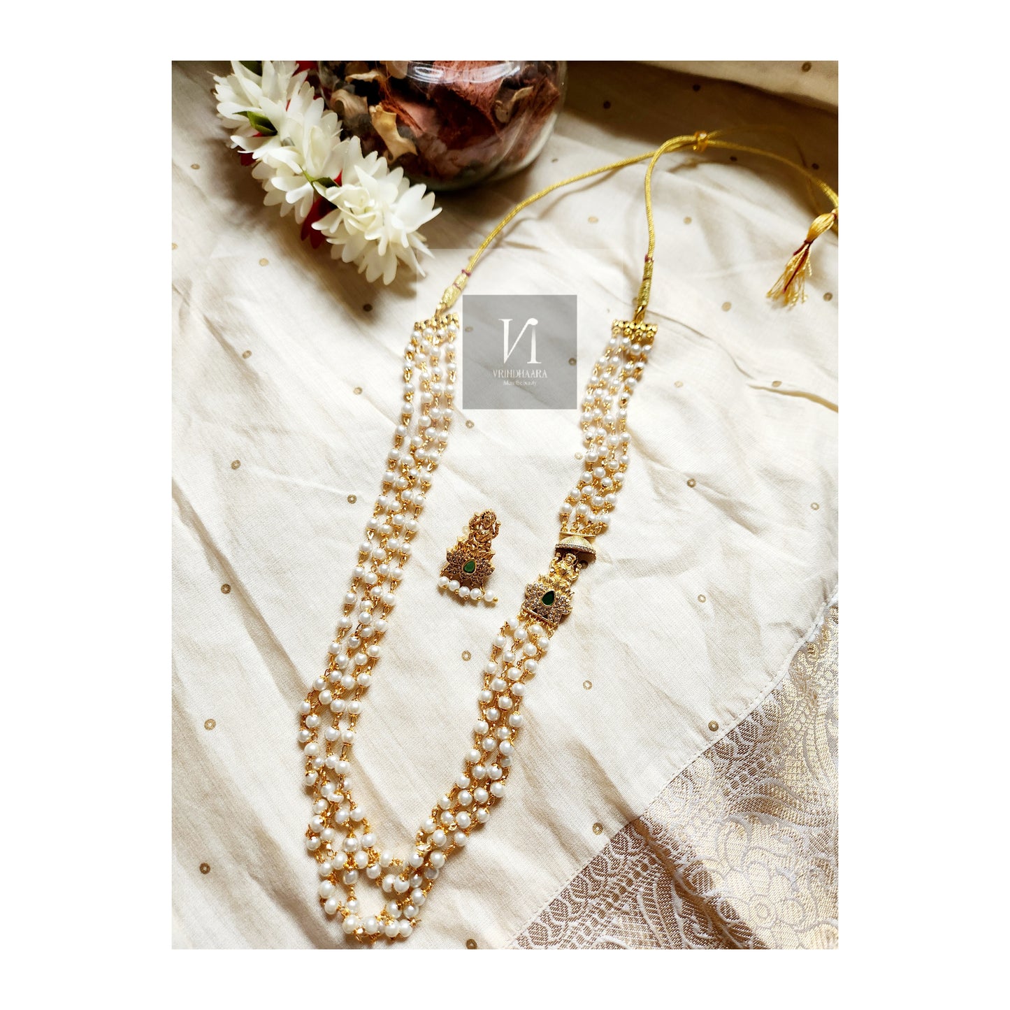 Long Pearl Chain Set- 4 layer