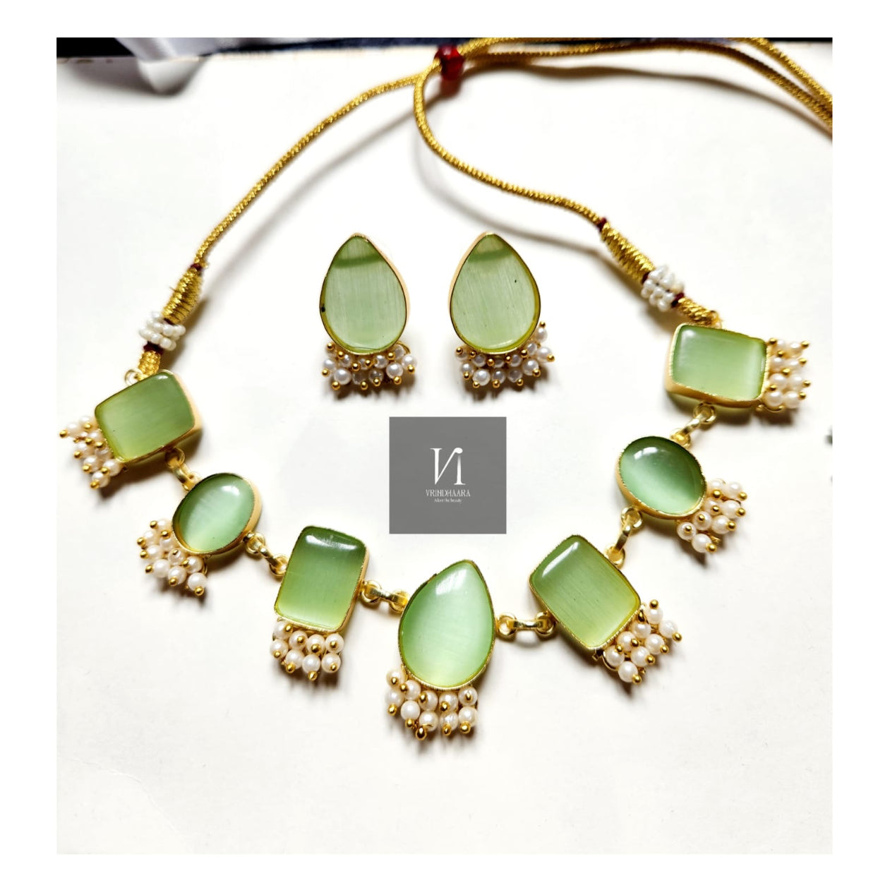 Stone Studded Necklace/Choker Set